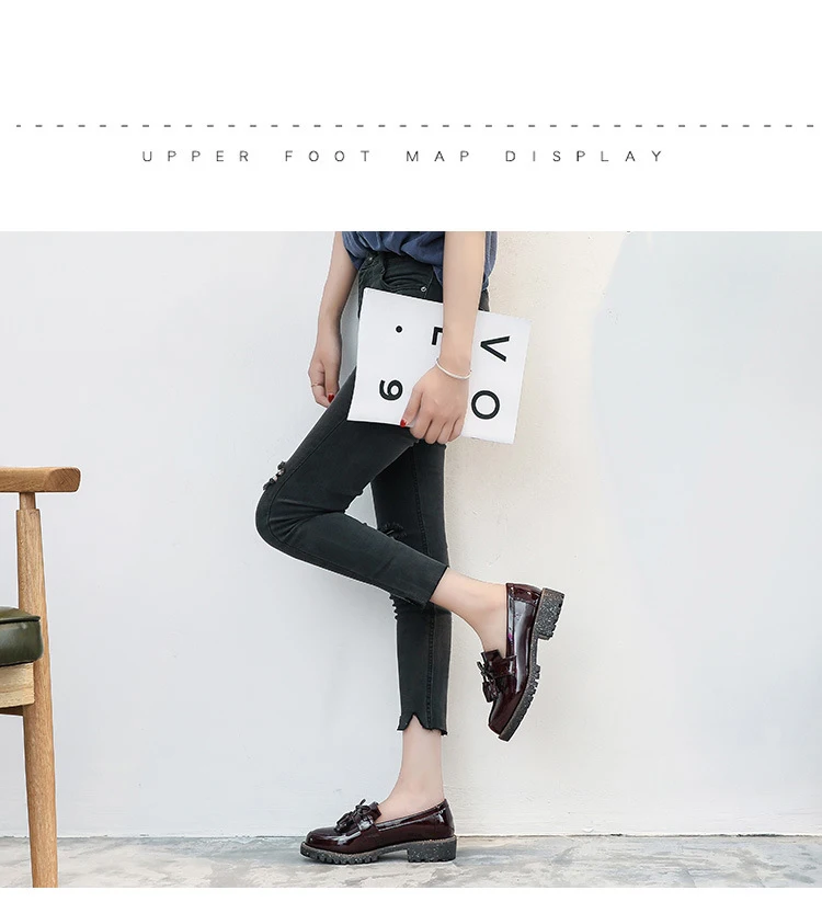  Slip On PU Women Loafers Fashion England Summer Women Flats Non-slip Retro Heels Casual Wedge Ladies Leather shoes New VT215 (8)