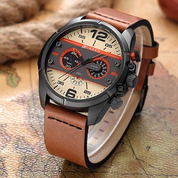 

CURREN Brand Top Luxury Leather Men Watches Men Business Quartz Sport Watch Man Waterproof Relogio Masculino Relojes Hombre