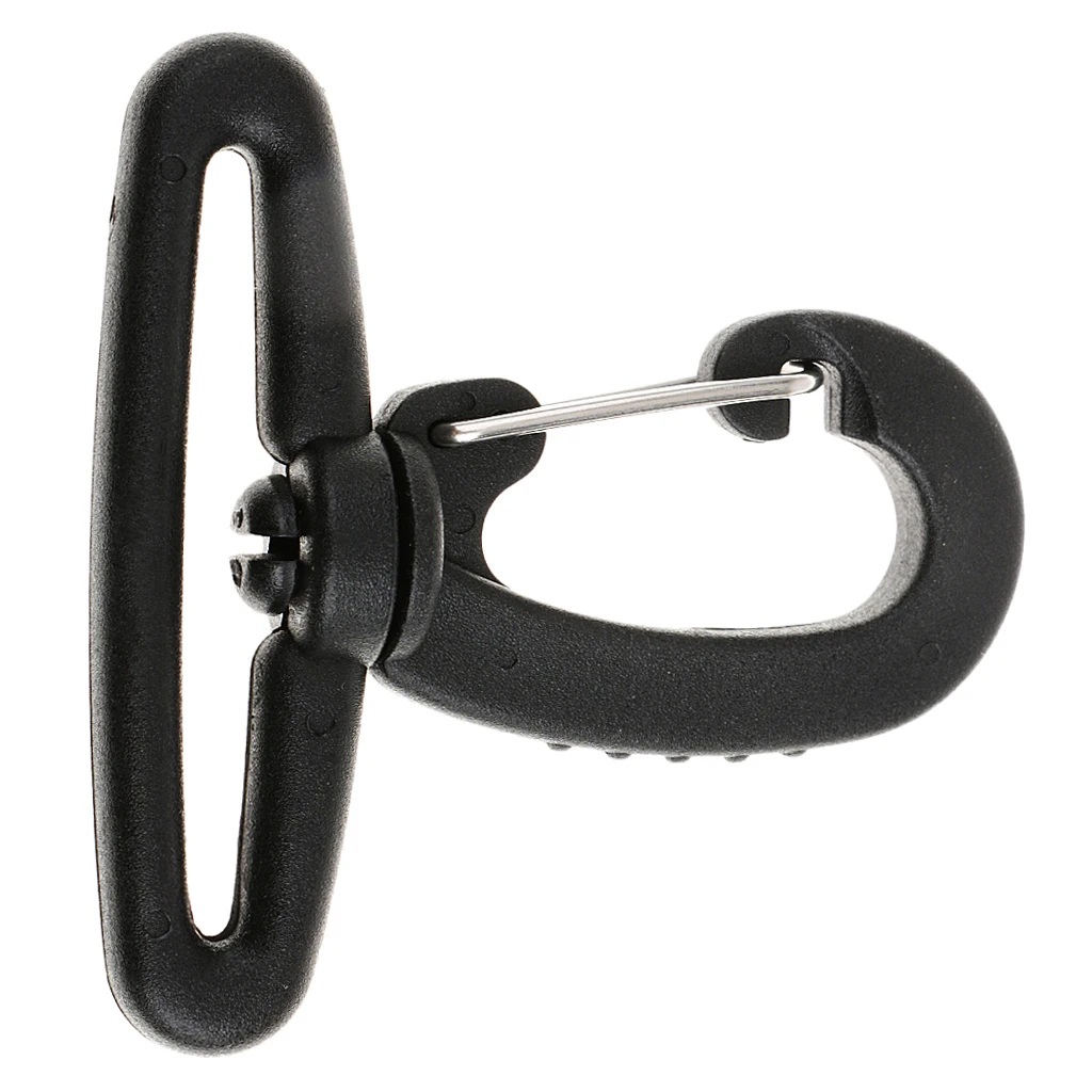 Nylon Swivel Snap Hook Clip Backpack Webbing Buckle Black 50MM