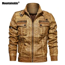 Новинка года. Мужская куртка из искусственной кожи. Сезон: зима-осень. Кожаные куртки для мотоциклистов. Приталенная Мужская брендовая одежда 6XL SA729
