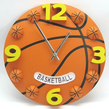 

Sport Basketball Football Analog Wall Clock Home Decor Souvenir Kids Children Gifts Arabic Modern Decoration Gaming Room Z028