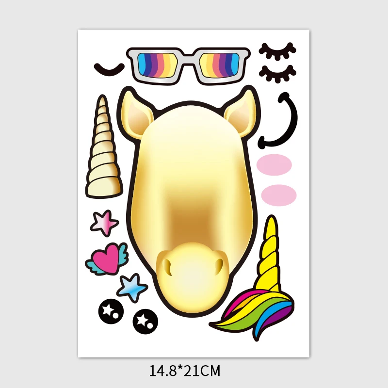 4 pcs Handmade DIY unicorn cartoon waterproof sticker for children travel case bicycle laptop notebook kid toy anime stickers 4 pcs Handmade DIY unicorn cartoon waterproof sticker for children travel case bicycle laptop notebook kid toy anime stickers