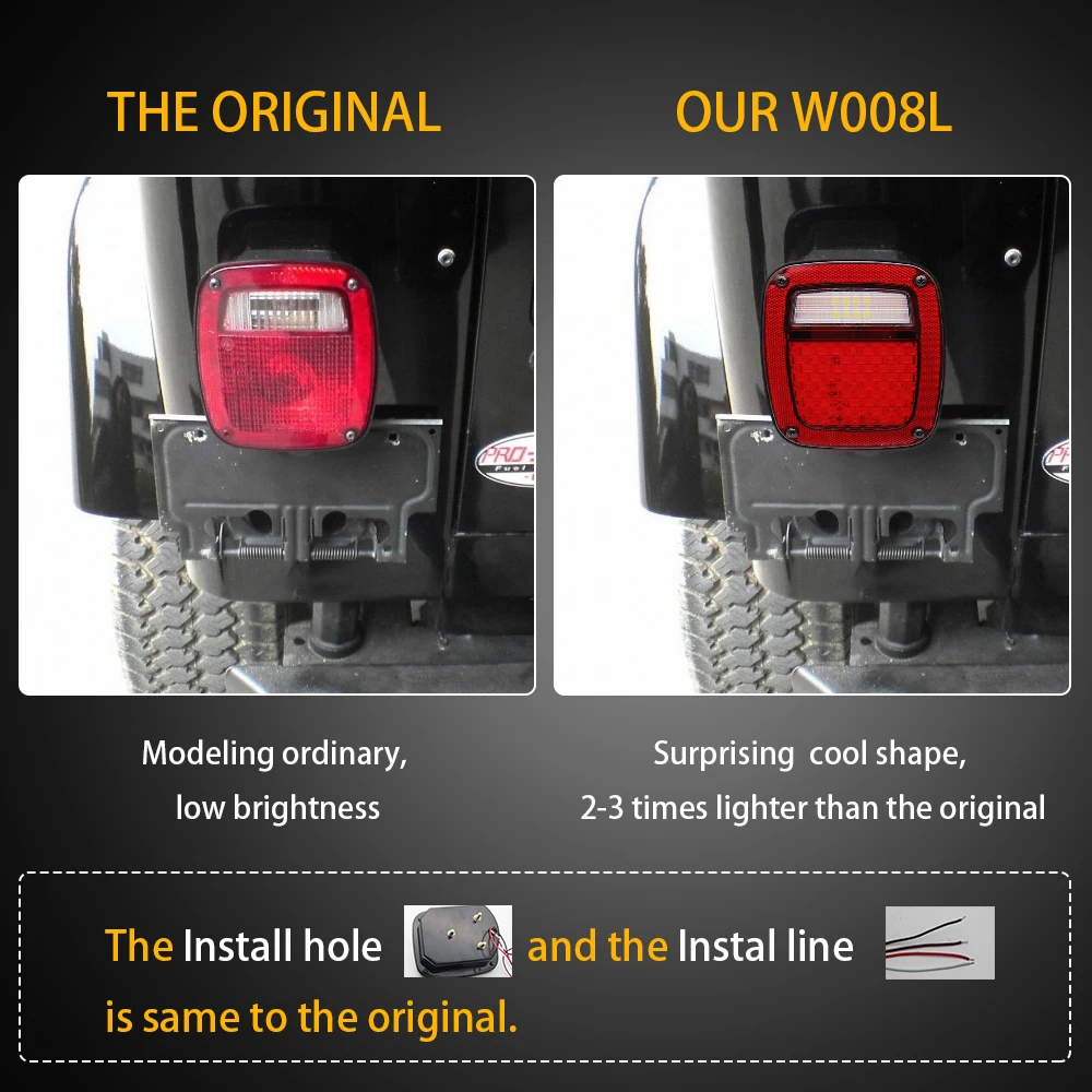 CO LIGHT 1 пара светодиодных задних фонарей тормозное освещение для вождения Jeep Wrangler