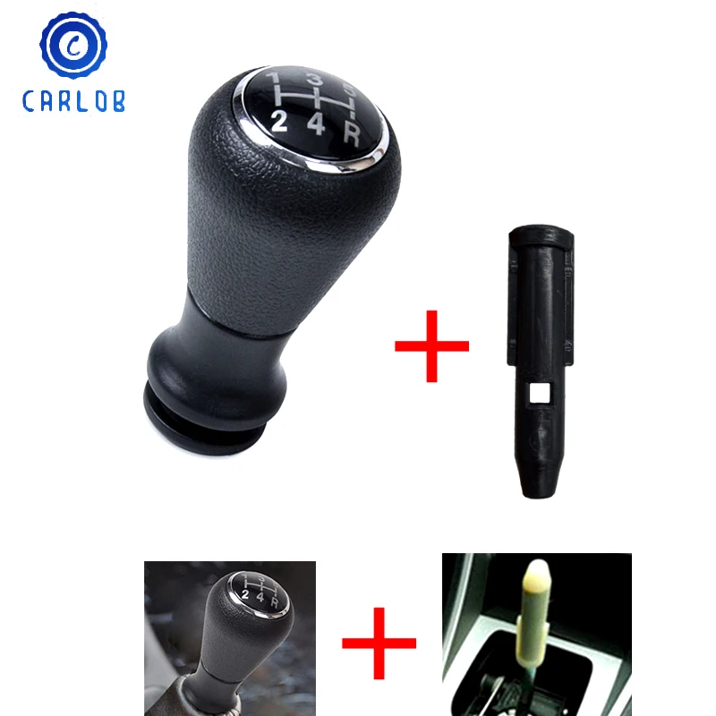 

CARLOB Gear Shift Knob Stick Pen + Lever Adapter For Peugeot 205 307 406 106 306 Citroen Picasso Saxo Xsara Xantia C1 C2 C4 C4