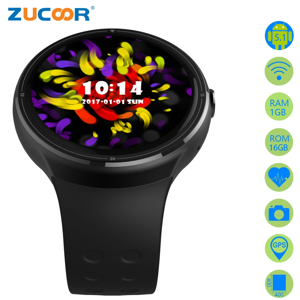 Smart Watch 1GB/16GB Wristwatch Android 3G WiFi GPS Z10 Heart Rate