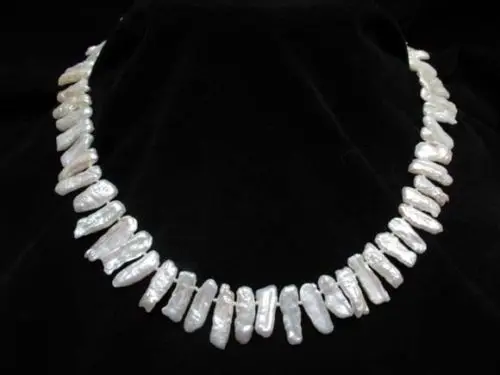 

Miss charm Jew.622 necklace white pearl 6*16mm stick beads top drilling