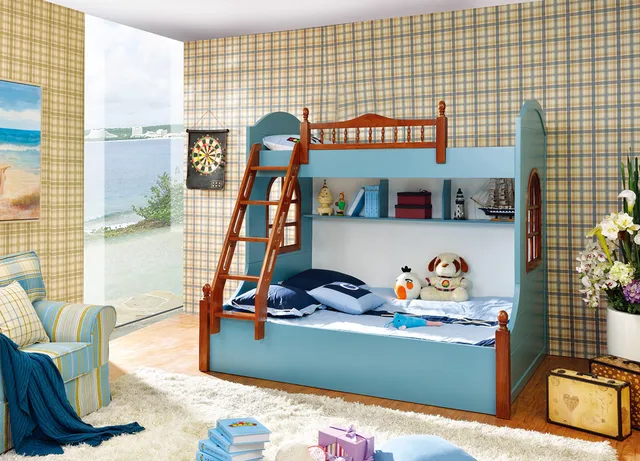 Bunk Bed With Stair For Kids Bedroom Furniture Wood Mdf Made In Bunk Bed With Stair For Kids Bedroom Furniture Wood Mdf Made In China Factory Good Quality Stock Lovely Boy Use