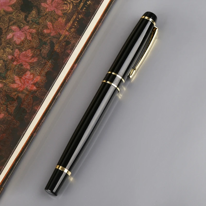 

Black With Golden Trim Standard F Nib Fountain Pen Gift