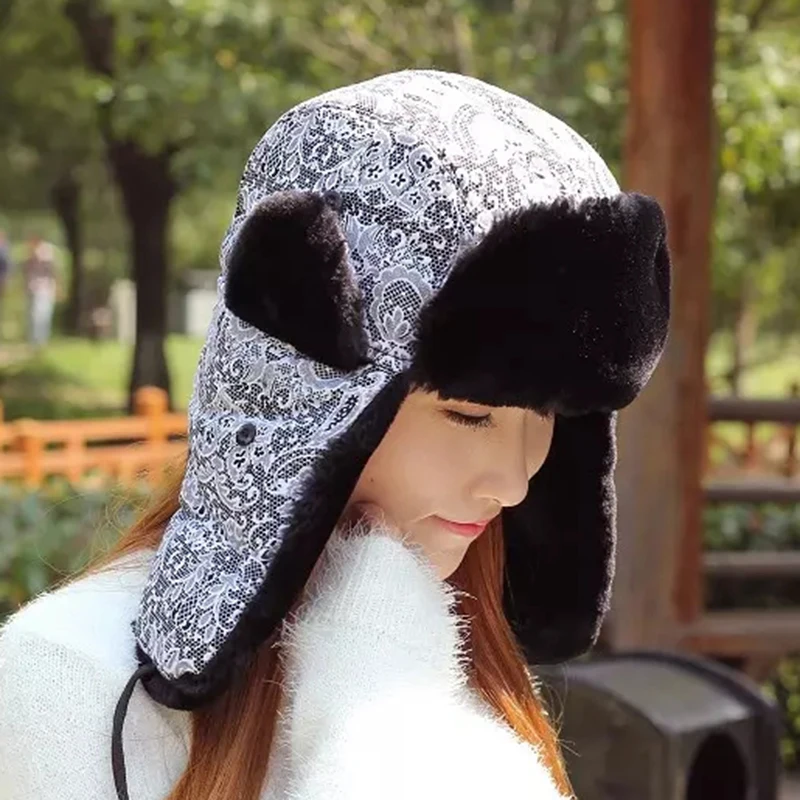 Trapper армейская шапка для Для женщин Балаклава с мочка уха России Ushanka зимняя