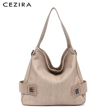 CEZIRA Повседневная Большая сумка-хобо для женщин, высокое качество, веганские кожаные сумки, женская сумка на плечо, дамская модная дизайнерская сумка-мессенджер