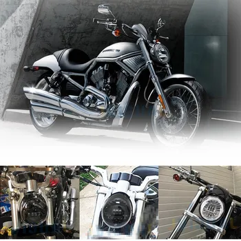 

Jvisual 0082 Automatic Sense LED oval Headlight With daytime running light for V Rod VRSCF VRSC V-Rod Muscle VRSCR headlight