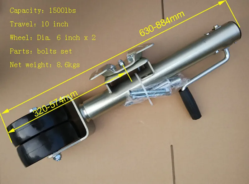 Качественное jockey колесо, трейлер jockey колесо, Трейлер Джек, двойное колесо jockey колесо, 1500lbs, трейлер запчасти