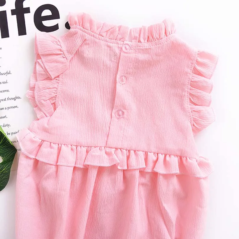 0-3years nueva Babys ropa de algodón mameluco de verano volantes sin mangas de bebé mono niño Bobo Bebe niños ropa de los niños 0-3years nueva Babys ropa de algodón mameluco de verano volantes sin mangas de bebé mono niño Bobo Bebe niños ropa de los niños