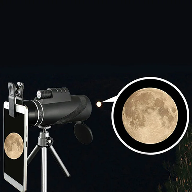 40X60 Монокуляр мощный бинокль HD Призма ночного видения ручной телескоп открытый профессиональный путешествия охота бинокль