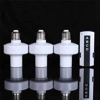 

AC110V/180-240V 3 Way E27 Screw Holder Wireless Remote Control Light Lamp Bulb Cap Socket Converter Splitter Adapter