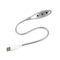 Новый гибкий 3 светодиодный USB светильник в виде змеи лампа для ноутбука ПК планшета MAL999