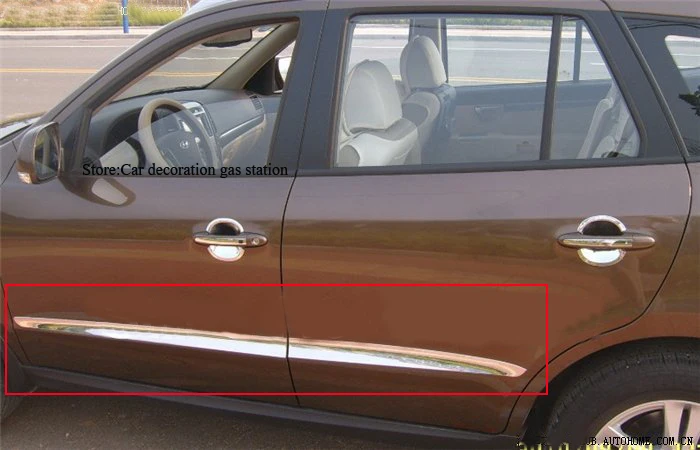 Для HYUNDAI Santa Fe хромированная Боковая дверь кузова молдинг протектор отделка 2007 2008 2009 2010 2011 2012