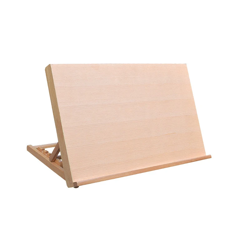 Wooden Portable Easel Beech Folding Painting Shelves Painting Board