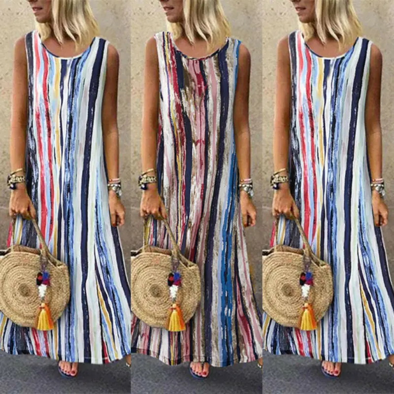 Women Long Sleeve Floral Loose Kaftan Cocktail Party Long Dress Plus Size S-2XL