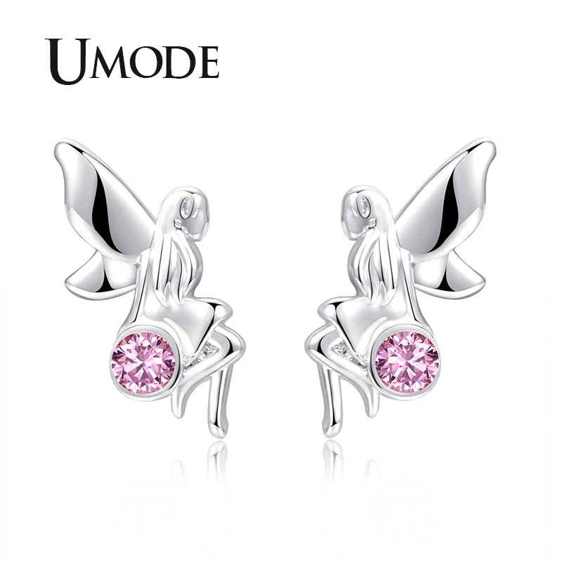 Женские маленькие серьги пусеты UMODE Angel милые Elf для девушек модные украшения