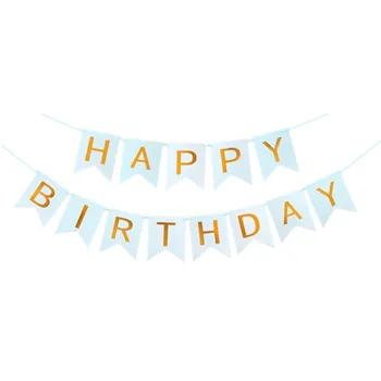 

Paper Personalize Bunting Banners Flags Happy Birthday Banner Boy Girl Baby Shower Decoration Wedding Birthday Party Supplies