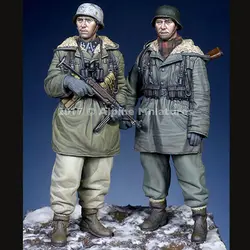1/35 Смола рисунок Солдат модель Харьков солдат два человека GK белая модель рука, чтобы сделать второй мировой войны 192