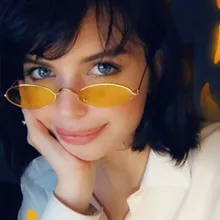 Новые брендовые дизайнерские винтажные Овальные Солнцезащитные очки для женщин и мужчин, ретро очки с прозрачными линзами, маленькие солнцезащитные очки для женщин UV400