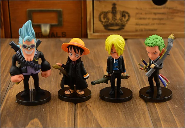 Мини Экшн фигурки из аниме One Piece соломенные шляпы Луффи фото игрушки 6