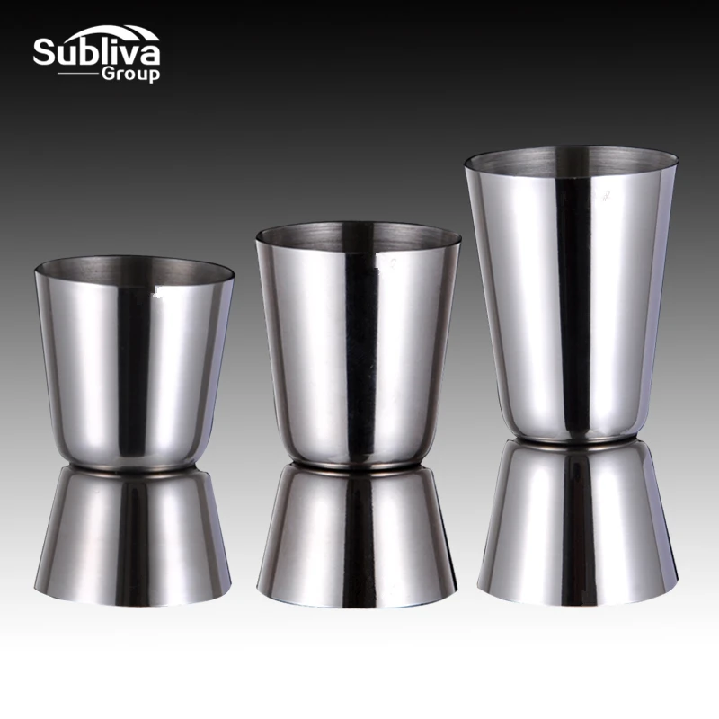 

Stainless Steel Cocktail Shaker Measure Cup Dual Shot Drink Spirit Measure Jigger Kitchen Gadgets