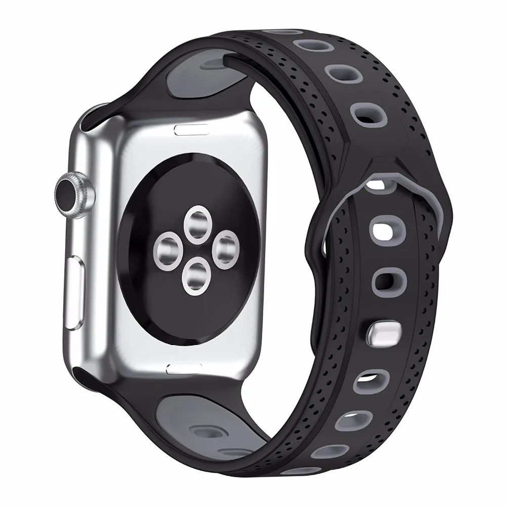 

Silicone sports strap Apple Watch Series 3 2 138mm 42mm Sport Edition replacement wristband