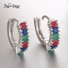 Богемные разноцветные женские мужские сережки-гвоздики, вечерние Винтажные серьги-гвоздики со стразами, модные ювелирные изделия, серьги AE383