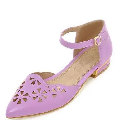 

Han edition of the new sandals hollow-out pointed to heavy thick with low buckles leisure shoes with code princess shoes