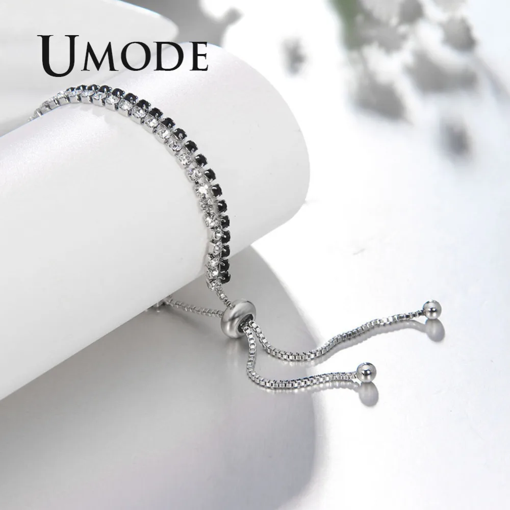 UMODE Новые разноцветные модные циркониевые браслеты с кристаллами для женщин