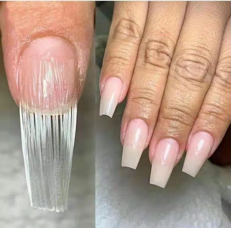 

Nail Extension Glass Fiber for Nail Silk Wrap Nail Form Acrylic Tips Nail Salon Helps Repairs Broken Nails 10pcs/Pack