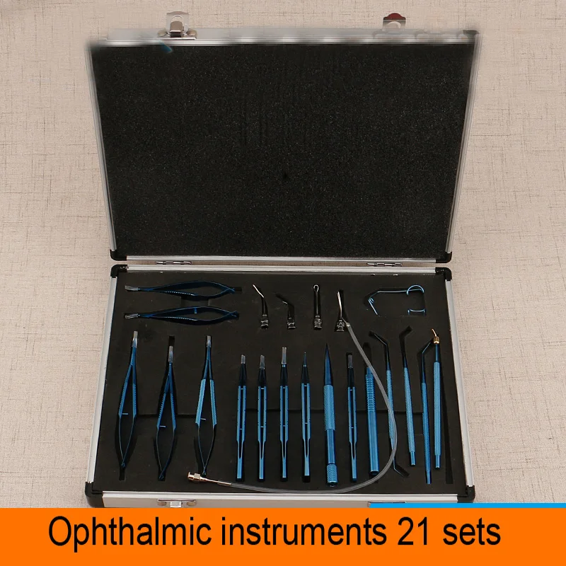 Инструменты для макияжа/Аксессуары двойные веки и инструменты Инструменты для микрохирургии титановые 21 набор Инструменты для хирургии глаз