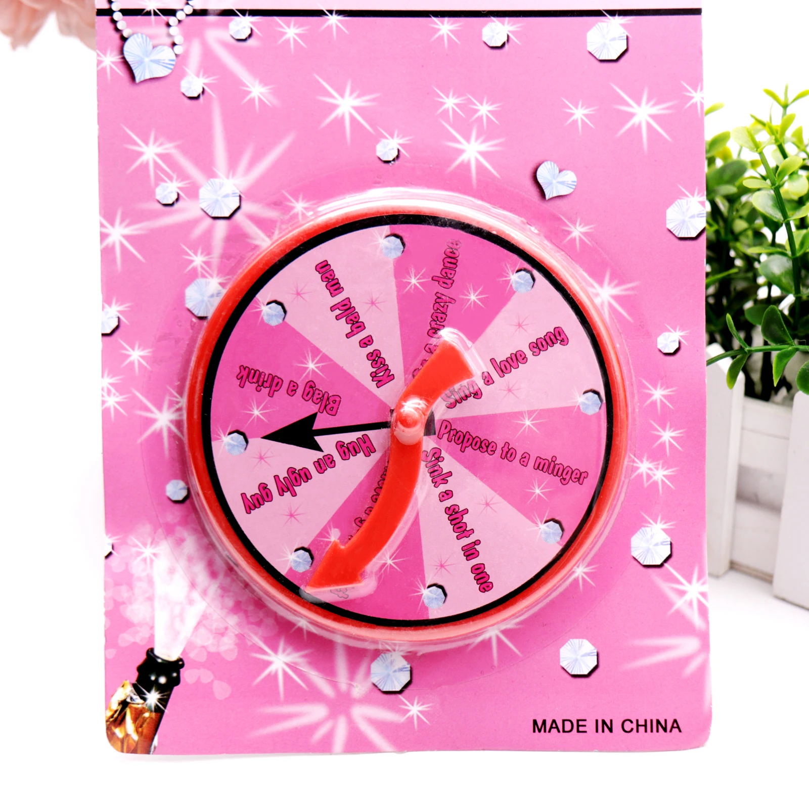 

1pc 10x10cm Game Fun Party Turntable Toys for Couples Wildly Romantic Challenging Bridal Shower Adults Bachelorette Party Supply