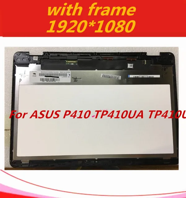 С рамкой 14 ''для ASUS VivoBook Flip 14 TP410 TP410UA TP410U ЖК-дисплей сенсорный экран lcd сборка 1920*1080