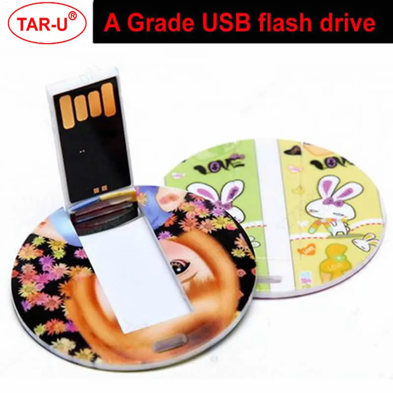 16gb 8gb 4gb 2gb 1gb круглый кредитной карты usb flash водитель с полноцветной печати и логотип бесплатно dhl