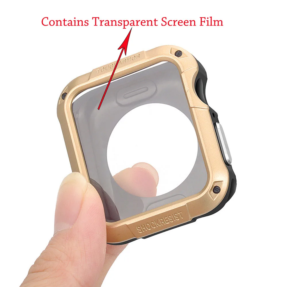 

Watch Case Compatible with iWatch Series 4, Two-in-one TPU and PC Bumper Frame Rugged Protective Case for Apple Watch 40mm 44mm