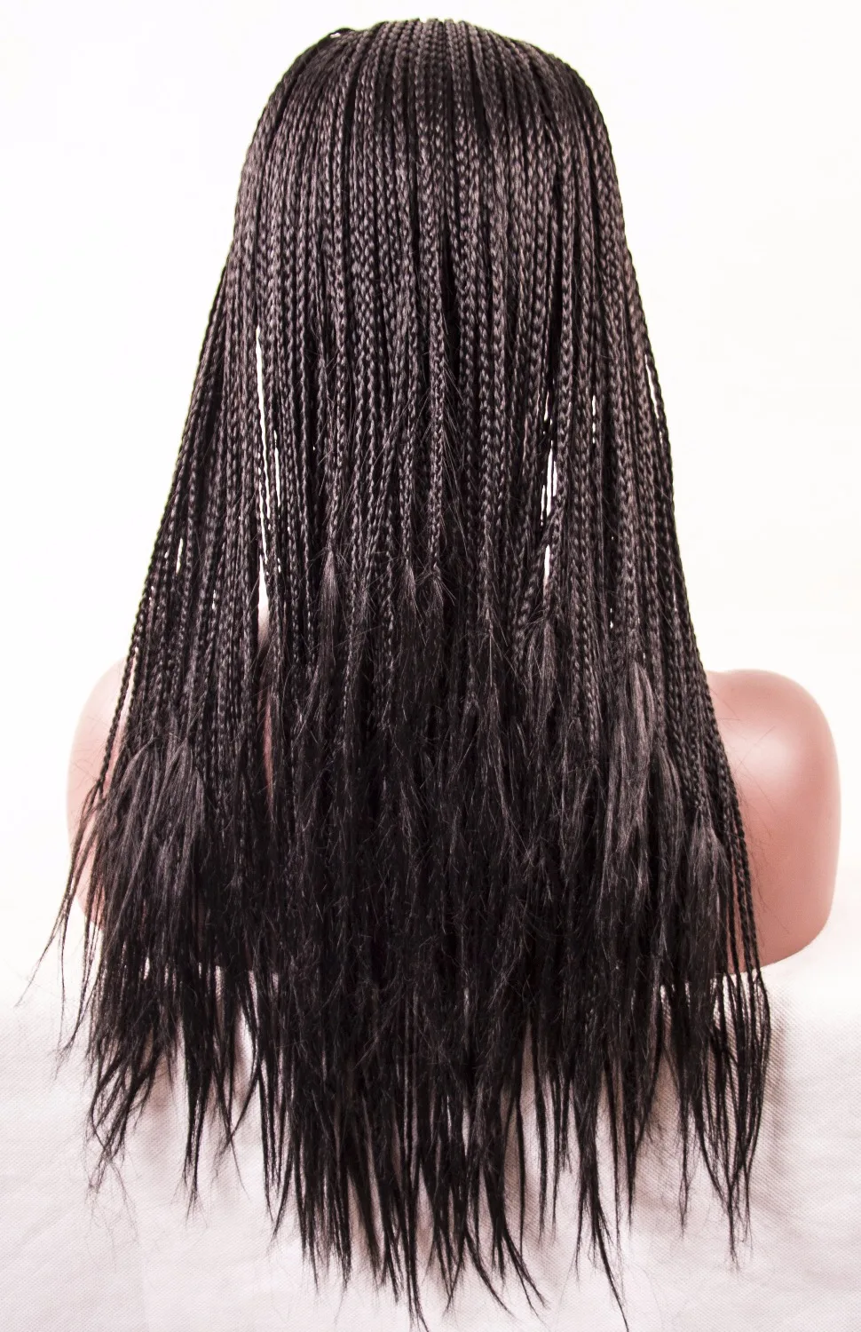 

2017 Most Popular Heat Resistant Black Braiding Wig Lace Front Synthetic Hair Braided Wig Micro Box Braided Wigs For Black Women