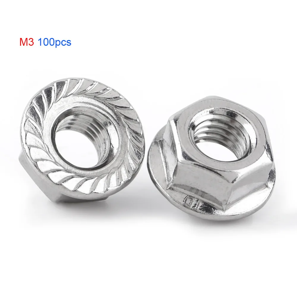 

Nuts Stainless Steel SS304 M3-M12 Flange Nut Metric Thread Hex Nut New Arrival