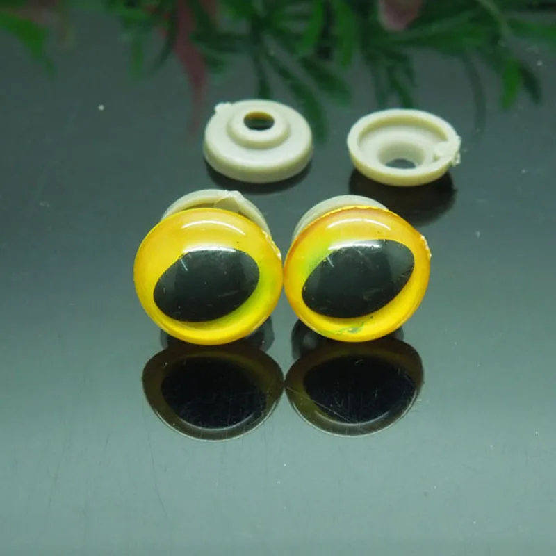 

14mm Yellow Safety Eyes/Plastic Cat Doll eyes Handmade Accessories For Bear Doll Animal Puppet Making - 50pcs/lot