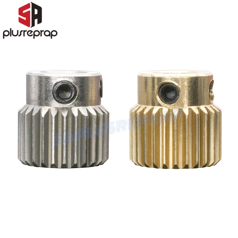 Mk7 MK8 البثق والعتاد 26/38/40 الأسنان الأسنان النحاس أو الفولاذ المقاوم للصدأ محرك والعتاد تغذية والعتاد عجلة ل 3D طابعة الطارد