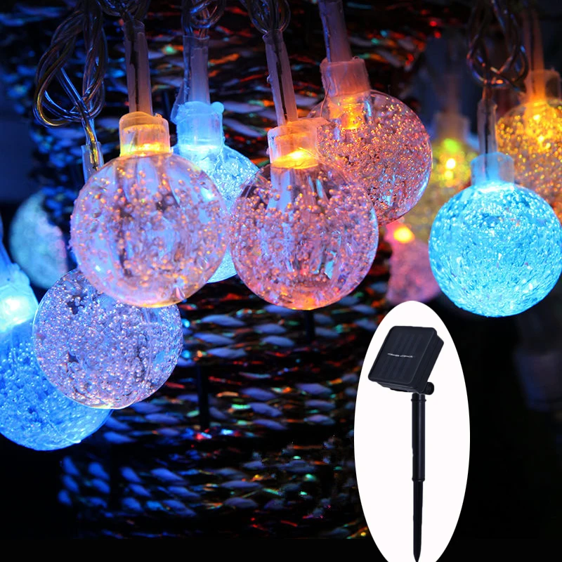 Solar Power 10/20/40LED String Lights Ball Fairy Lights Outdoor Garden