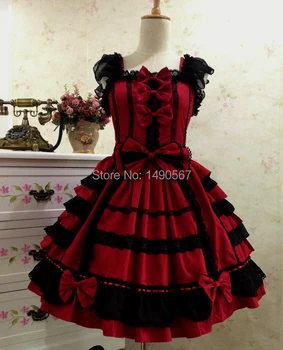 

Princess Gothic Lolita Dress Court Japanese Cosplay Costume Purple/Pink/Red/Black/White/Sky Blue/Yellow S-2XL Custom-made