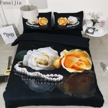

Fanaijia 3d flower Beddings and bed set rose duvet cover set with pillowcase Bedline bedding set king size Home textile
