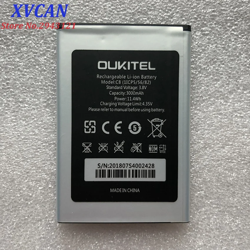 100% New Battery for Oukitel C8 3000mah Special Spare Battery for Oukitel C8 Mobile Phone 100% New Battery for Oukitel C8 3000mah Special Spare Battery for Oukitel C8 Mobile Phone