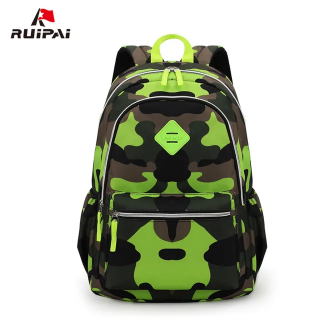 ruipai new small size fashion camouflage kid backpack bag school