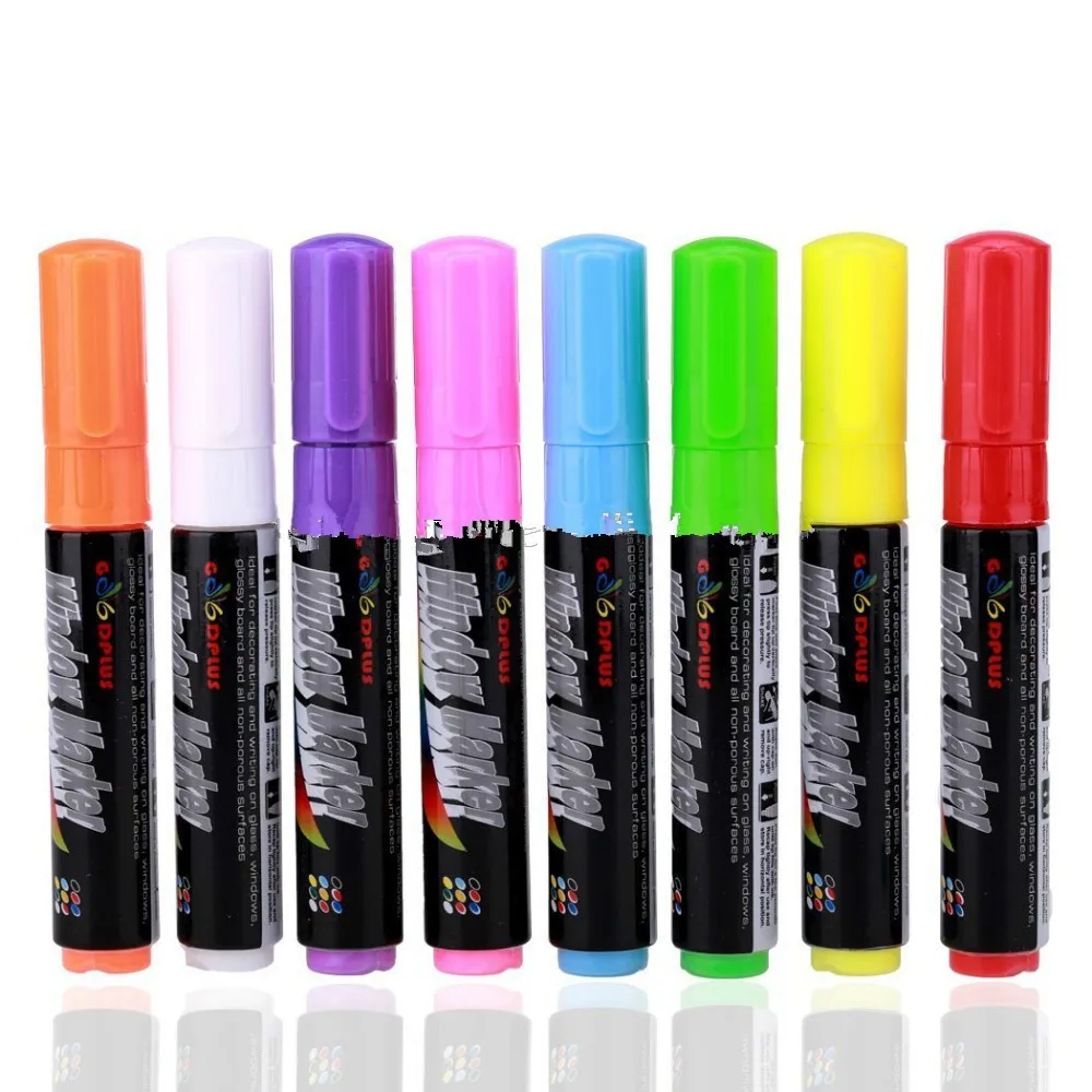 8pcs-Multicolor-Highlighter-Fluorescent-Liquid-Chalk-Marker