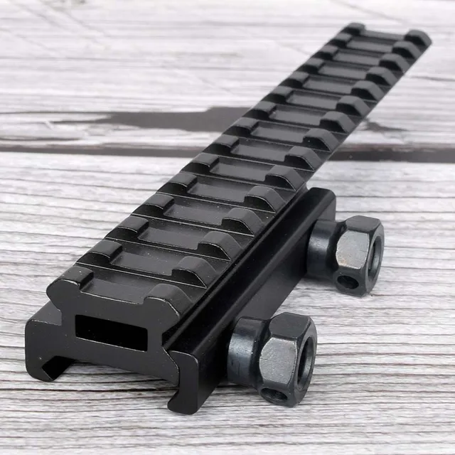 US $2.99 Tactical Extened High Riser Base Flat Top 143mm 14 Slots for 20mm Picatinny/Weaver Rail Mount Hunti
